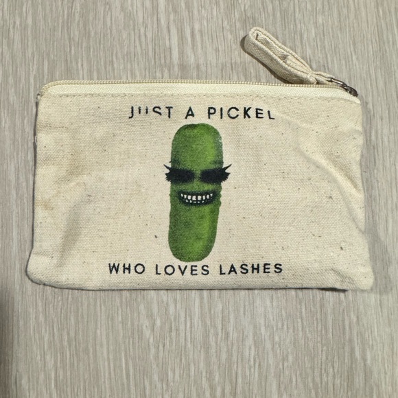 Misprint small canvas tote pickle and lashes - Picture 1 of 3